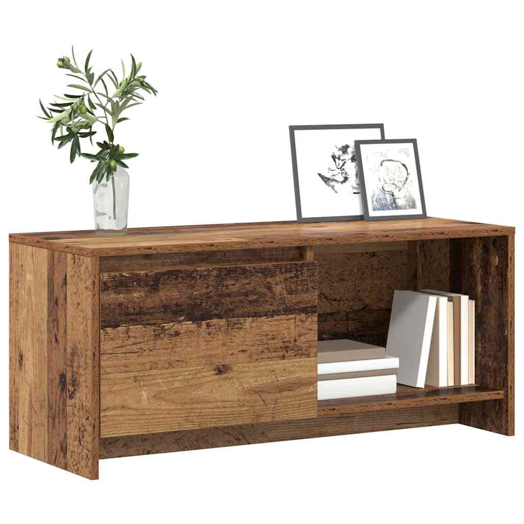 Tv-meubelset Oud Hout 90 x 35 x 40 cm Bewerkt hout is nu te koop bij PeponiXL, paradijselijk wonen!