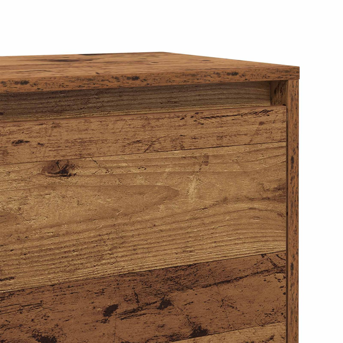 Nachtkastje Oudhout 45 x 34 x 44,5 cm Bewerkt hout is nu te koop bij PeponiXL, paradijselijk wonen!