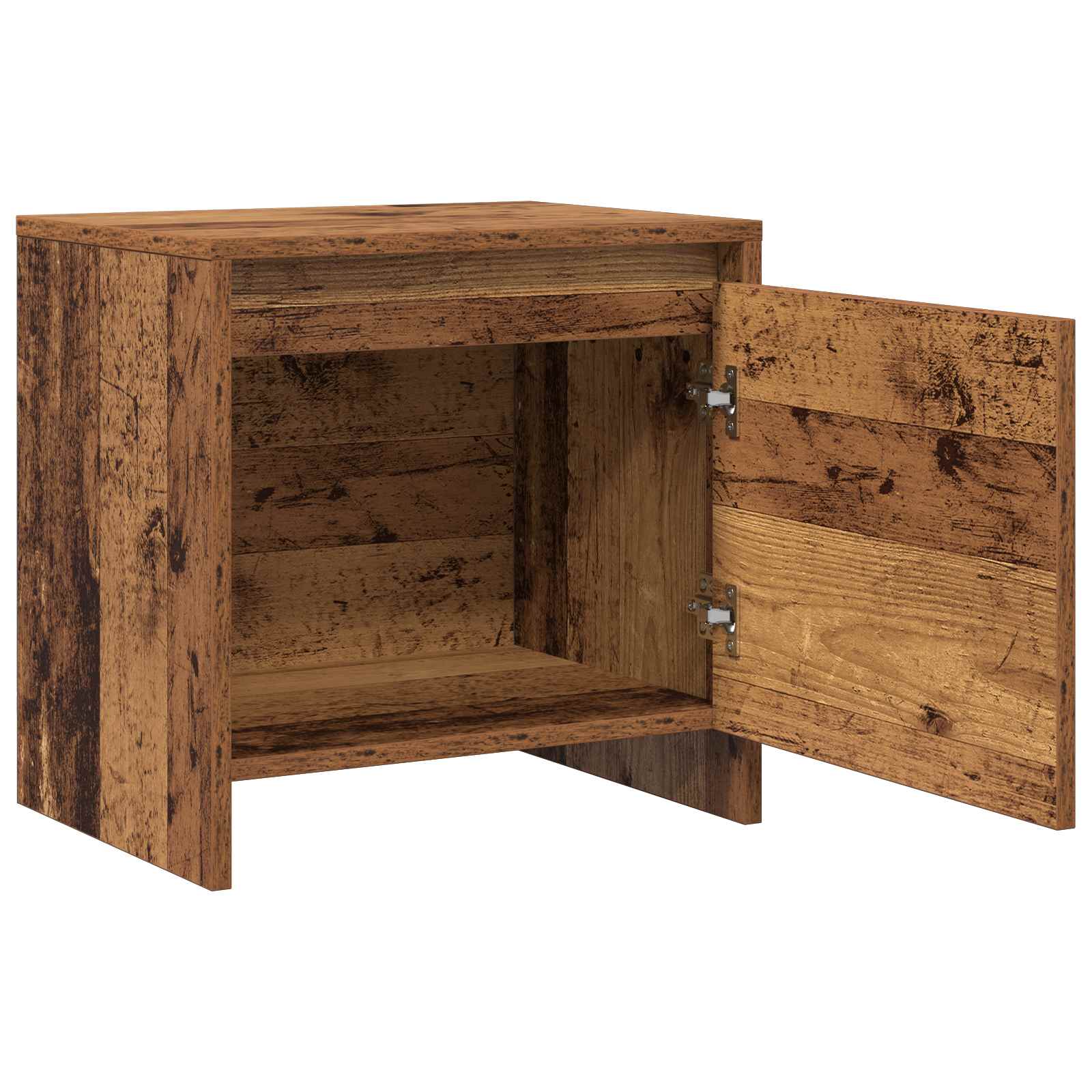 Nachtkastje Oudhout 45 x 34 x 44,5 cm Bewerkt hout is nu te koop bij PeponiXL, paradijselijk wonen!