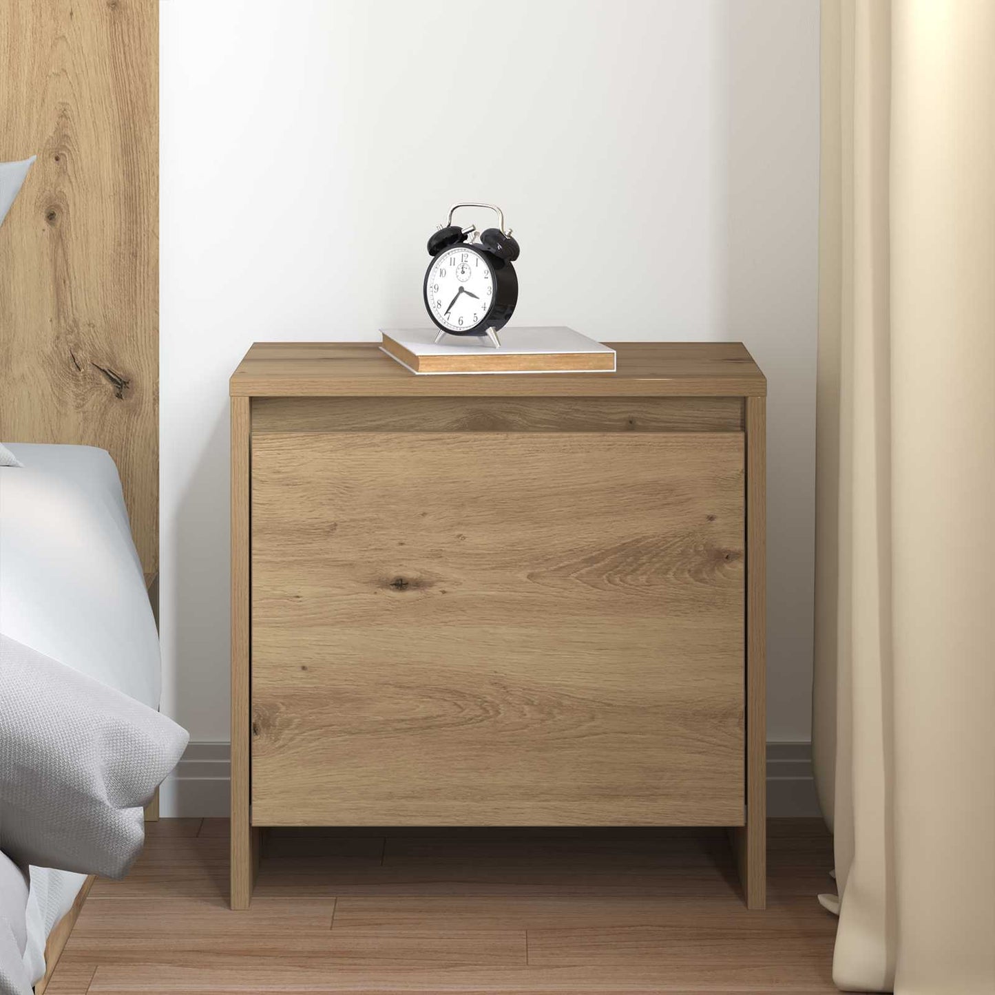 Nachtkastje Artisan Eiken 45 x 34 x 44,5 cm Bewerkt hout is nu te koop bij PeponiXL, paradijselijk wonen!