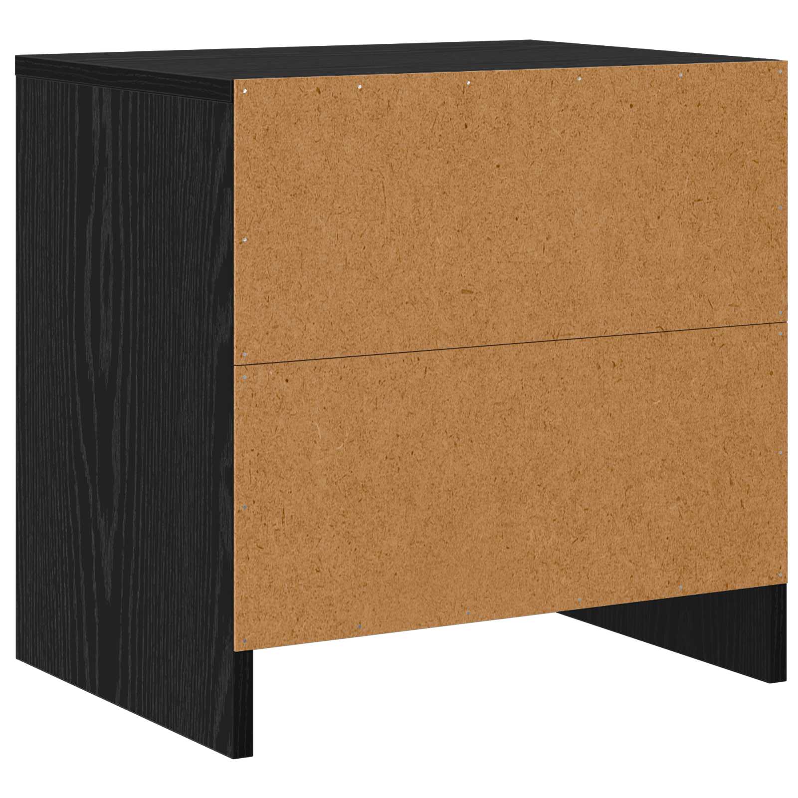 Nachtkastje Zwart Eiken 45 x 34 x 44,5 cm Bewerkt hout is nu te koop bij PeponiXL, paradijselijk wonen!