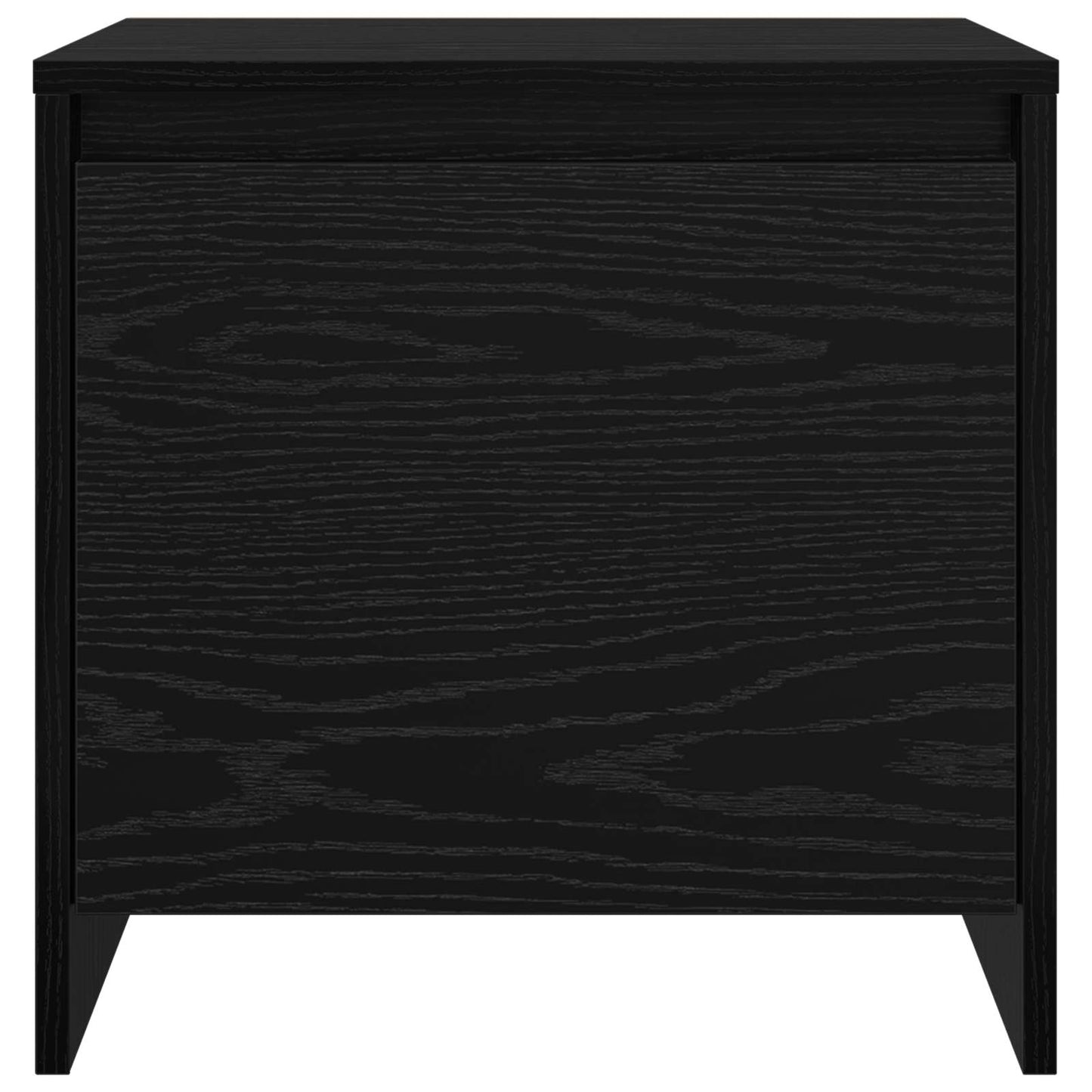 Nachtkastje Zwart Eiken 45 x 34 x 44,5 cm Bewerkt hout is nu te koop bij PeponiXL, paradijselijk wonen!