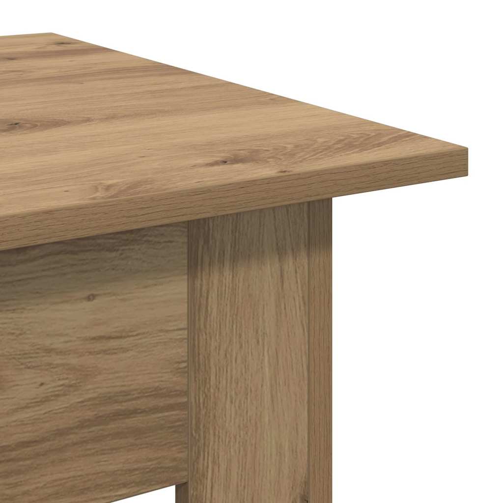 Salontafel Artisan Eiken 55 x 55 x 42 cm Bewerkt hout is nu te koop bij PeponiXL, paradijselijk wonen!
