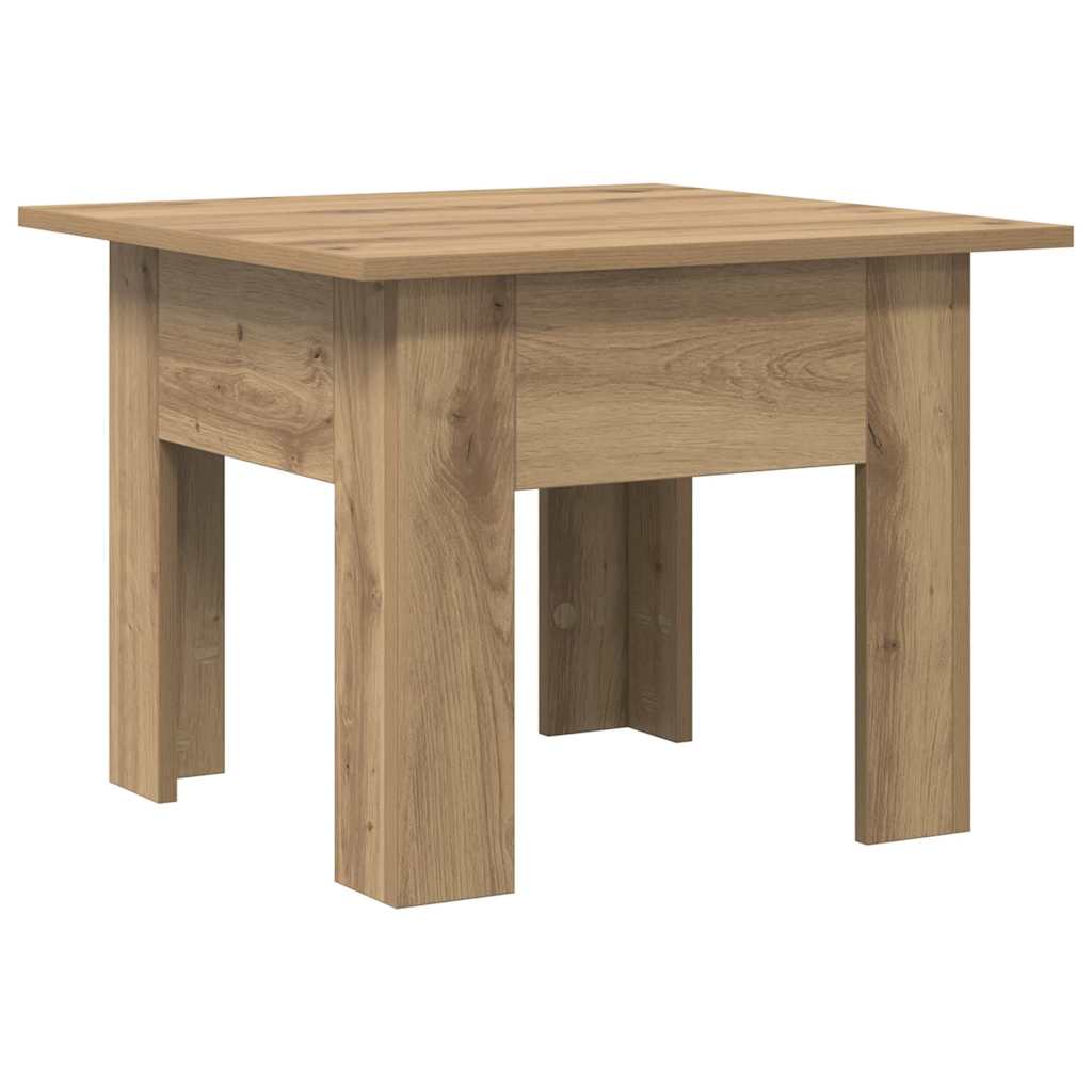 Salontafel Artisan Eiken 55 x 55 x 42 cm Bewerkt hout is nu te koop bij PeponiXL, paradijselijk wonen!