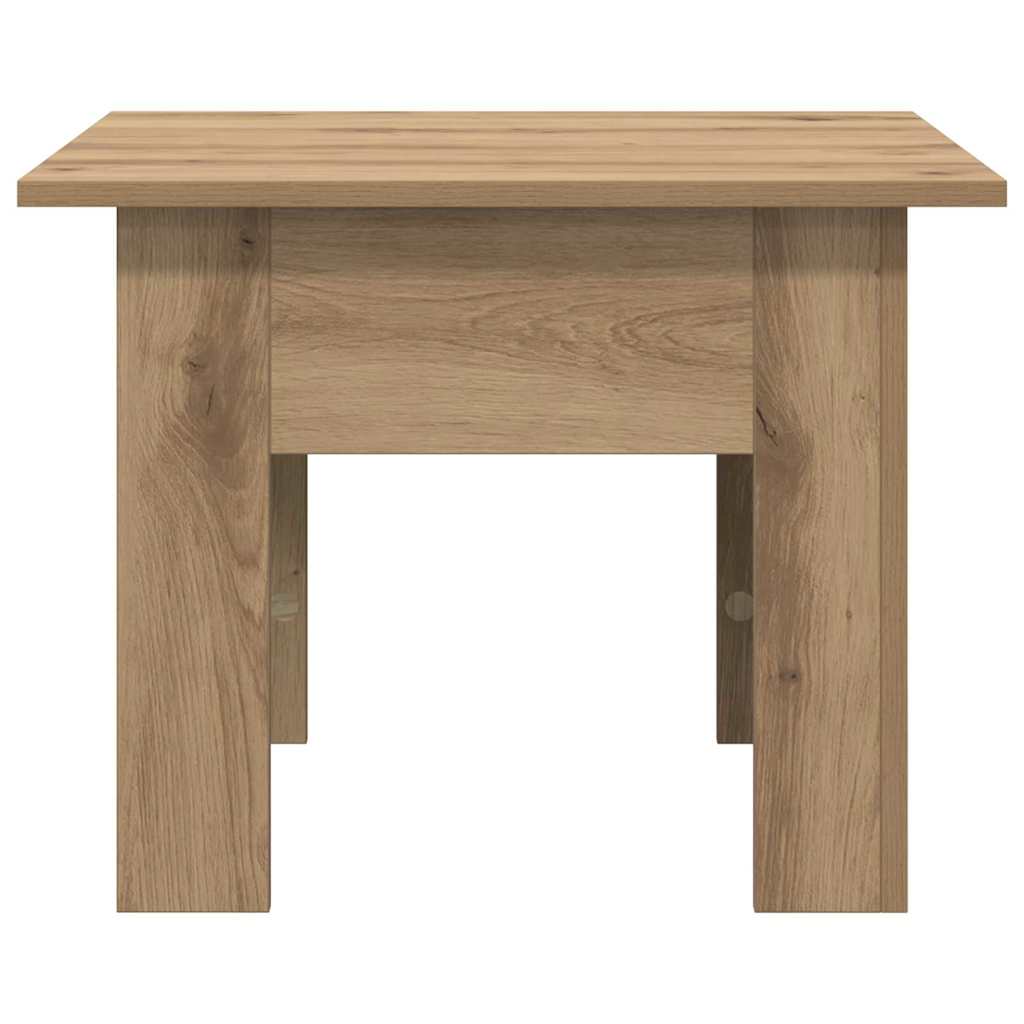 Salontafel Artisan Eiken 55 x 55 x 42 cm Bewerkt hout is nu te koop bij PeponiXL, paradijselijk wonen!