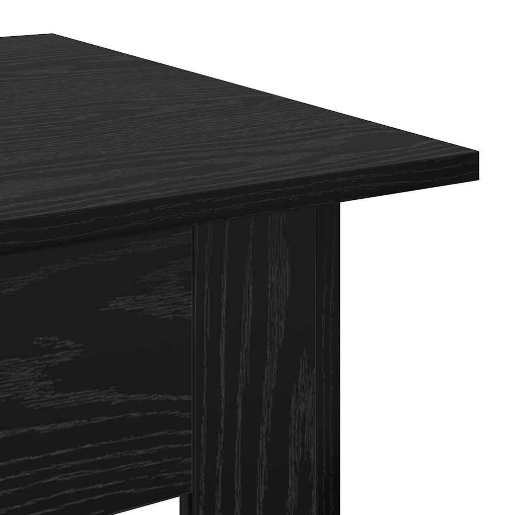 Salontafel Zwart Eiken 55 x 55 x 42 cm Bewerkt hout is nu te koop bij PeponiXL, paradijselijk wonen!
