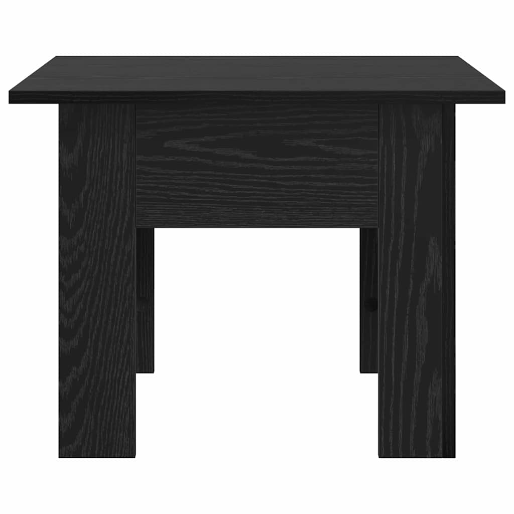 Salontafel Zwart Eiken 55 x 55 x 42 cm Bewerkt hout is nu te koop bij PeponiXL, paradijselijk wonen!