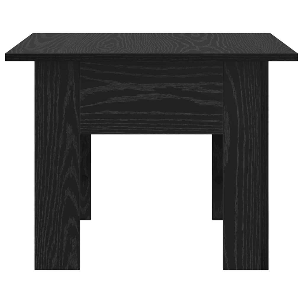 Salontafel Zwart Eiken 55 x 55 x 42 cm Bewerkt hout is nu te koop bij PeponiXL, paradijselijk wonen!