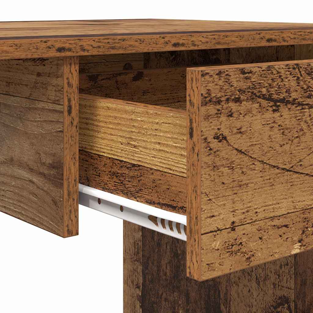 Bureau met lade Oudhout 100 x 50 x 76 cm Bewerkt hout is nu te koop bij PeponiXL, paradijselijk wonen!