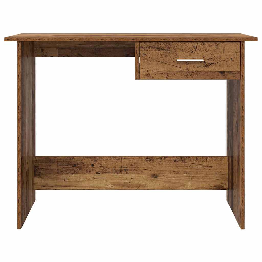 Bureau met lade Oudhout 100 x 50 x 76 cm Bewerkt hout is nu te koop bij PeponiXL, paradijselijk wonen!