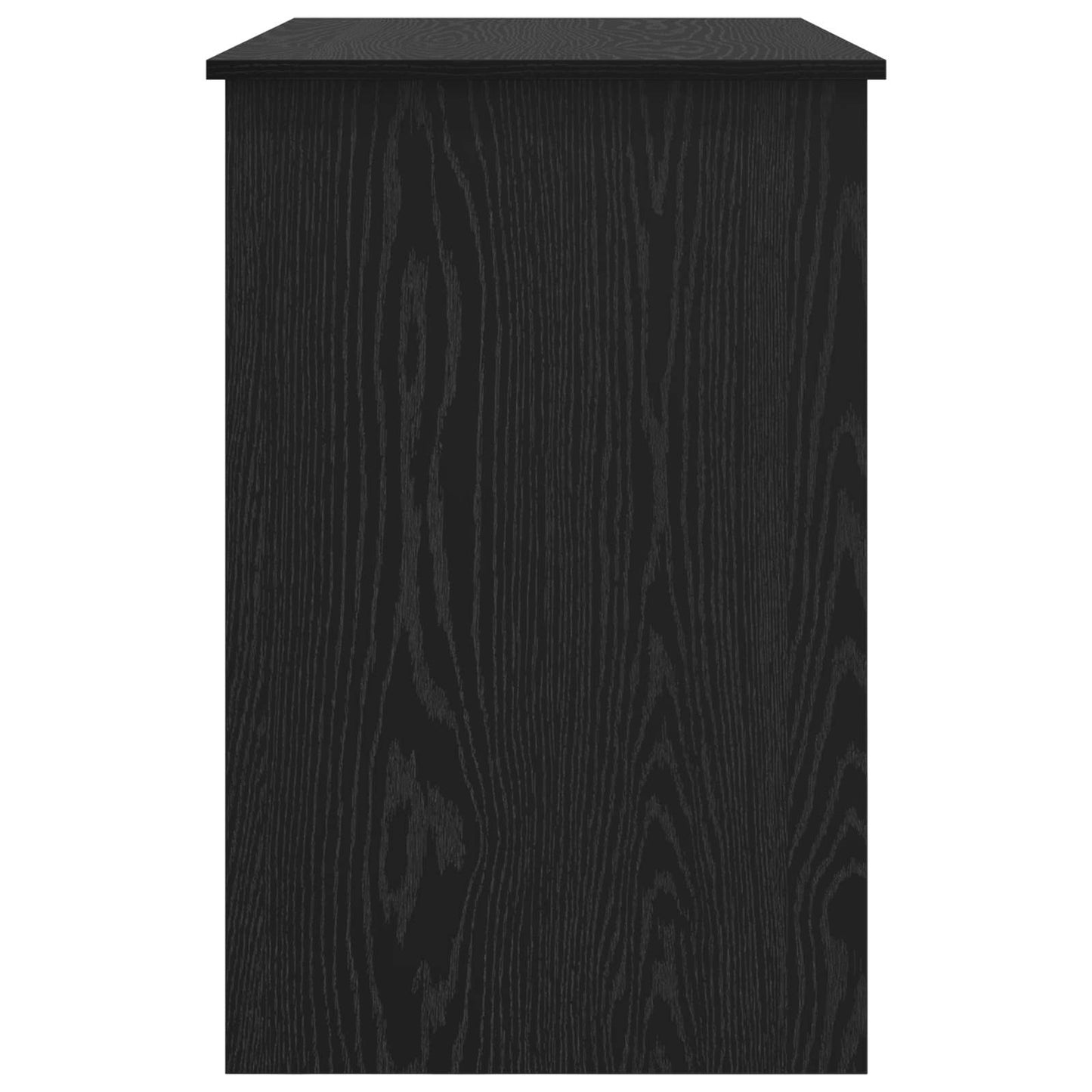 Bureau met lade Zwart Eiken 100 x 50 x 76 cm Bewerkt hout is nu te koop bij PeponiXL, paradijselijk wonen!