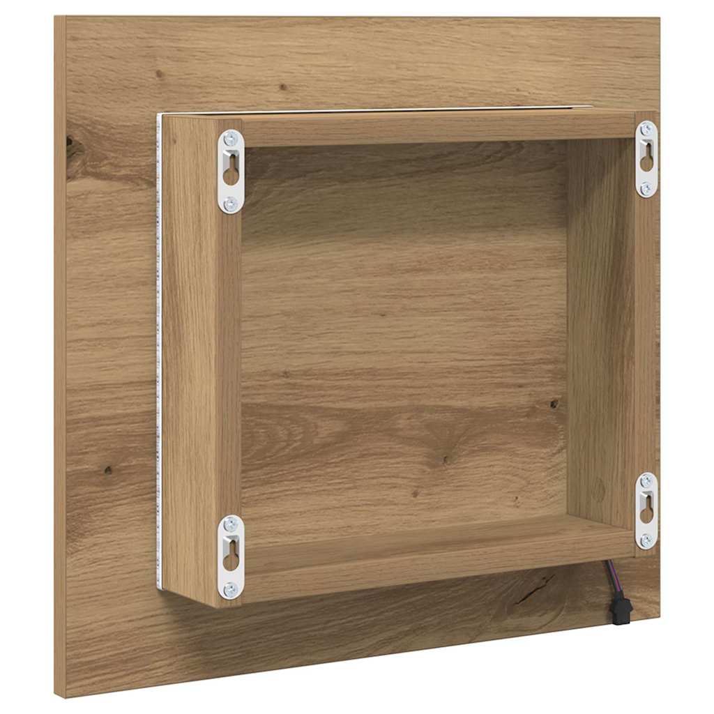 LED Badkamer Spiegel met spiegel Artisan Eiken 40 x 37 x 8.5 cm is nu te koop bij PeponiXL, paradijselijk wonen!