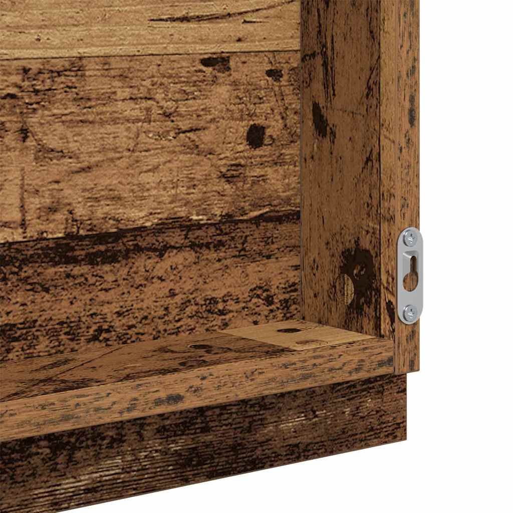 Spiegel Wandgemonteerd Oud Hout 90 x 8,5 x 37 cm Bewerkt hout is nu te koop bij PeponiXL, paradijselijk wonen!