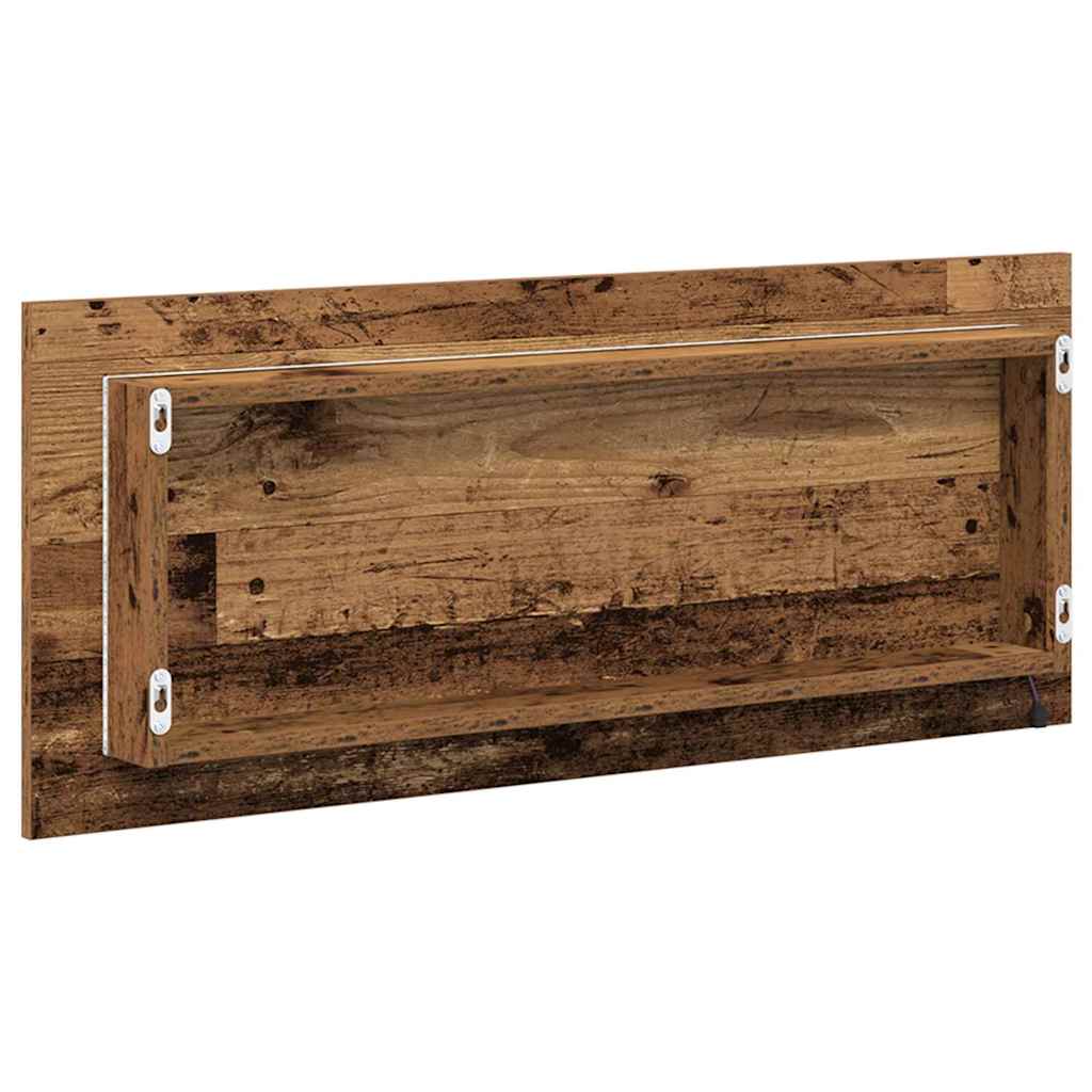 Spiegel Wandgemonteerd Oud Hout 90 x 8,5 x 37 cm Bewerkt hout is nu te koop bij PeponiXL, paradijselijk wonen!