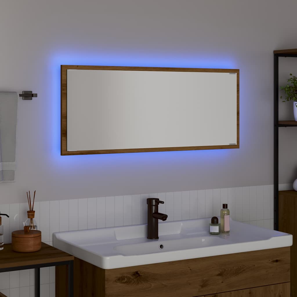 Spiegel met spiegel Artisan Eiken 90 x 8,5 x 37 cm Bewerkt hout is nu te koop bij PeponiXL, paradijselijk wonen!