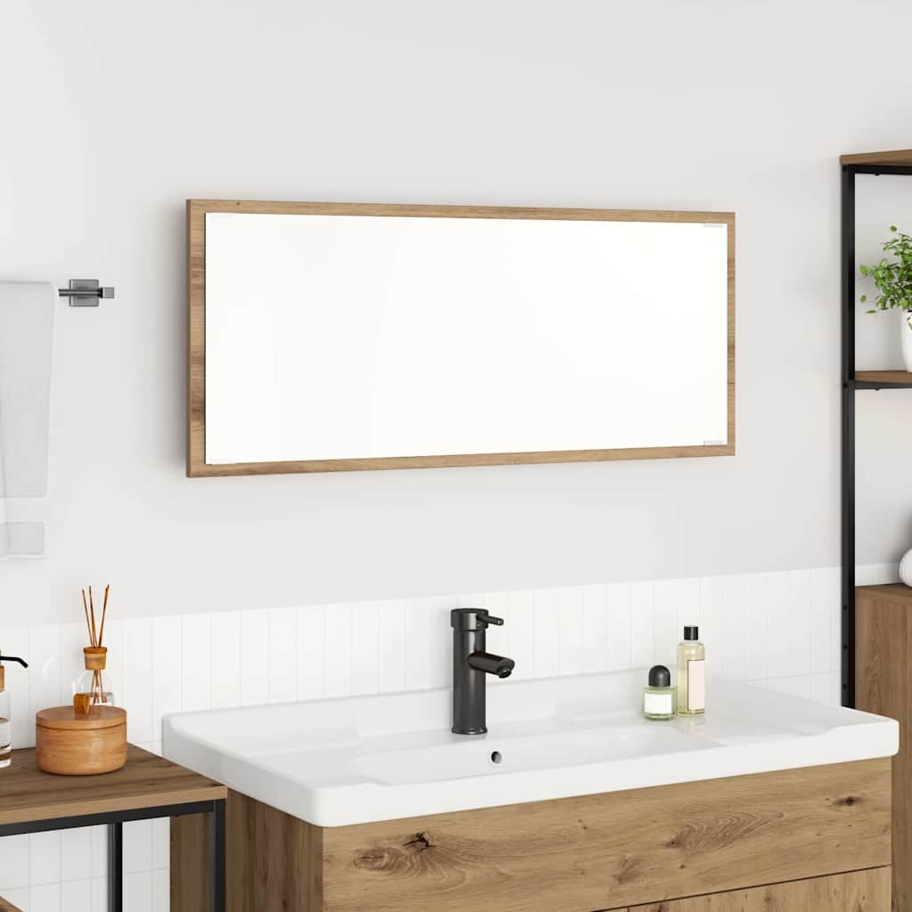 Spiegel met spiegel Artisan Eiken 90 x 8,5 x 37 cm Bewerkt hout is nu te koop bij PeponiXL, paradijselijk wonen!