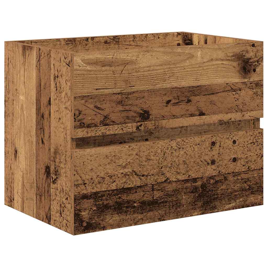 Badkamermeubelset 2 pcs Oud Hout Geperst Hout en Metaal is nu te koop bij PeponiXL, paradijselijk wonen!