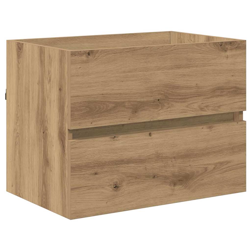 Badkamermeubelset 2 pcs Artisan Eiken Geperst Hout en Metaal is nu te koop bij PeponiXL, paradijselijk wonen!