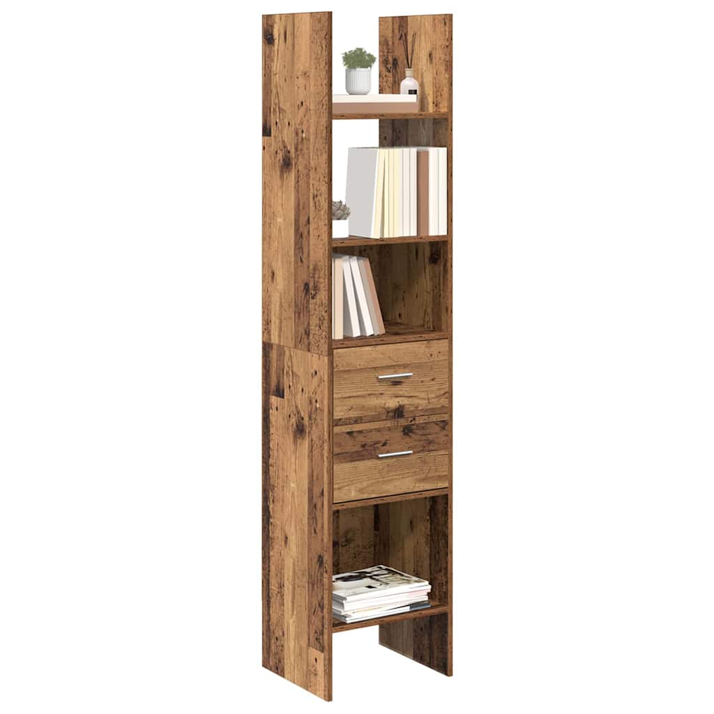 Boekenkast Oud hout 40 x 35 x 180 cm Bewerkt hout is nu te koop bij PeponiXL, paradijselijk wonen!