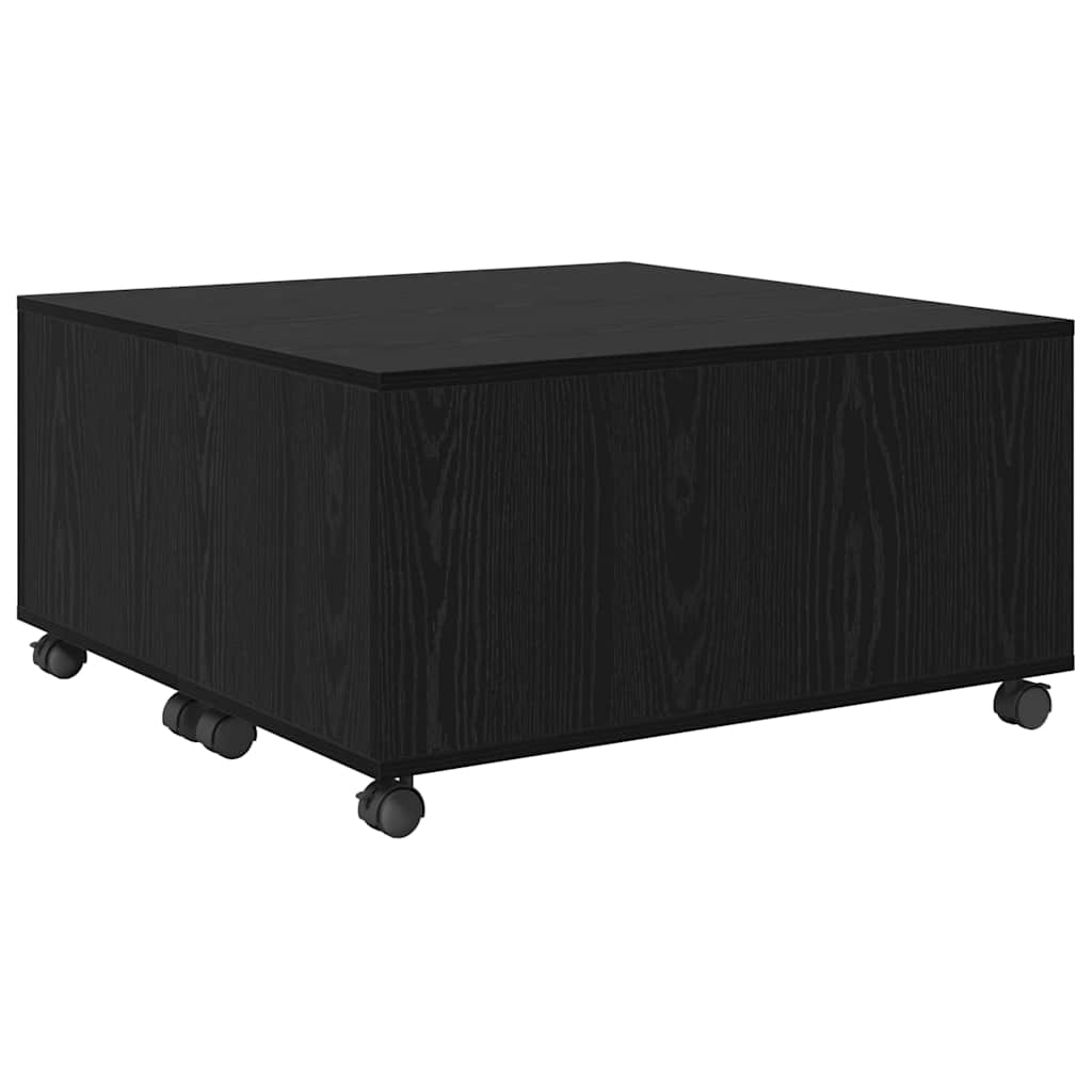 Salontafel met lade Zwart Eiken 75 x 75 x 38 cm Bewerkt hout is nu te koop bij PeponiXL, paradijselijk wonen!