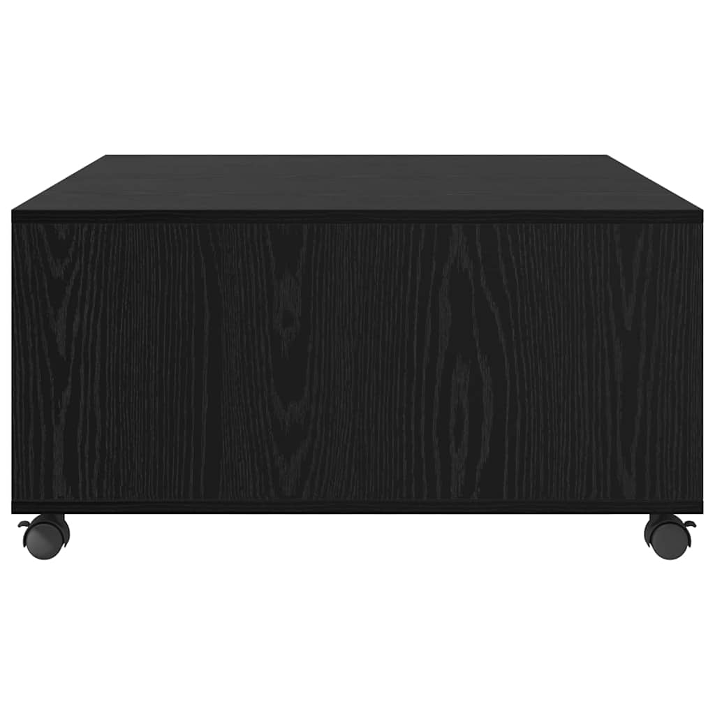 Salontafel met lade Zwart Eiken 75 x 75 x 38 cm Bewerkt hout is nu te koop bij PeponiXL, paradijselijk wonen!