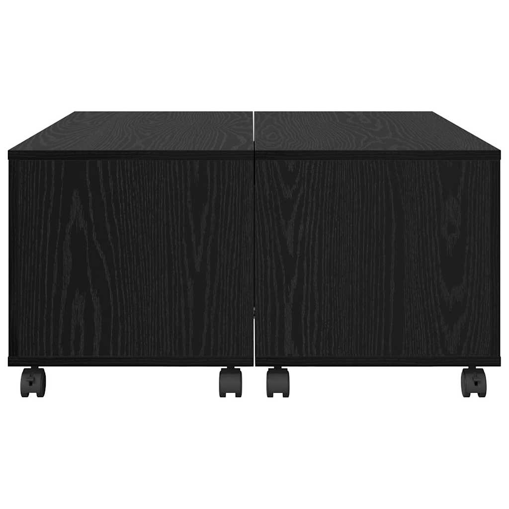 Salontafel met lade Zwart Eiken 75 x 75 x 38 cm Bewerkt hout is nu te koop bij PeponiXL, paradijselijk wonen!