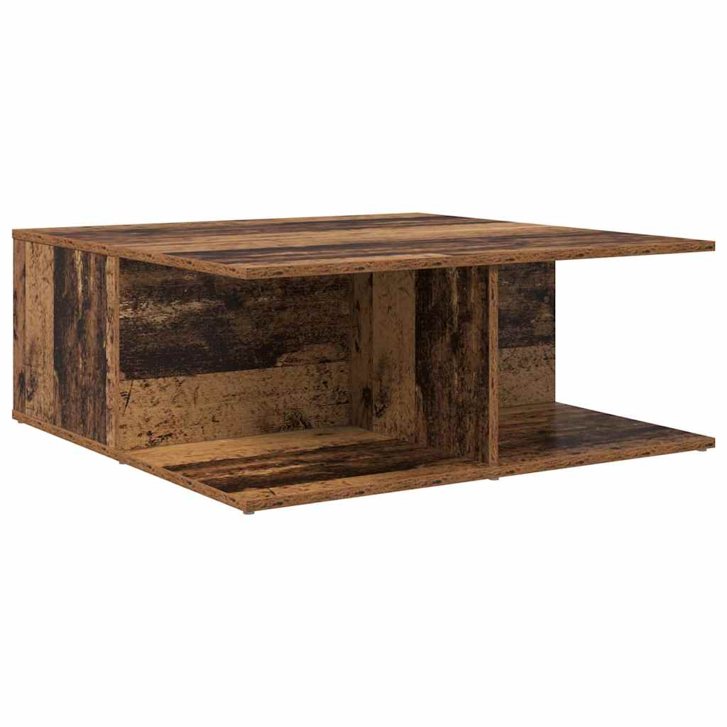 Salontafel met lade Oud hout 80 x 80 x 31 cm Bewerkt hout is nu te koop bij PeponiXL, paradijselijk wonen!