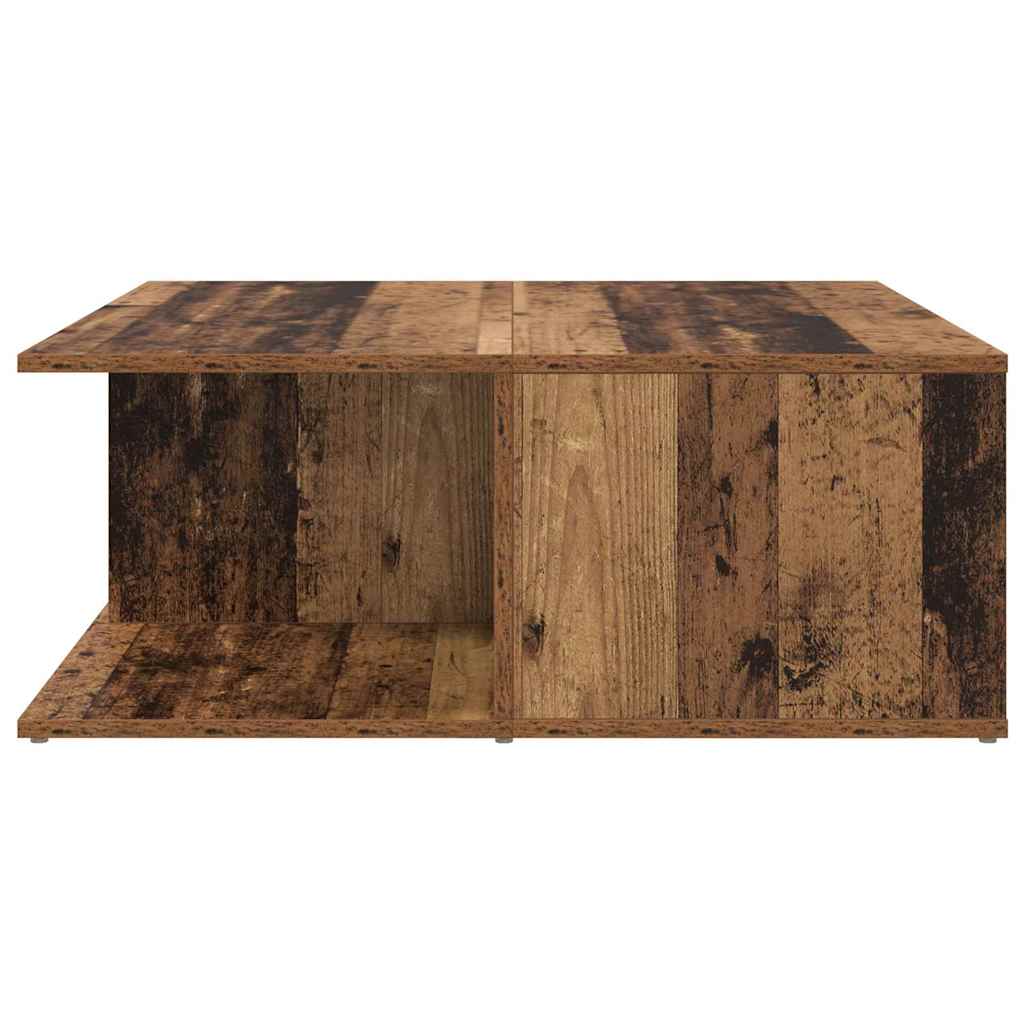 Salontafel met lade Oud hout 80 x 80 x 31 cm Bewerkt hout is nu te koop bij PeponiXL, paradijselijk wonen!