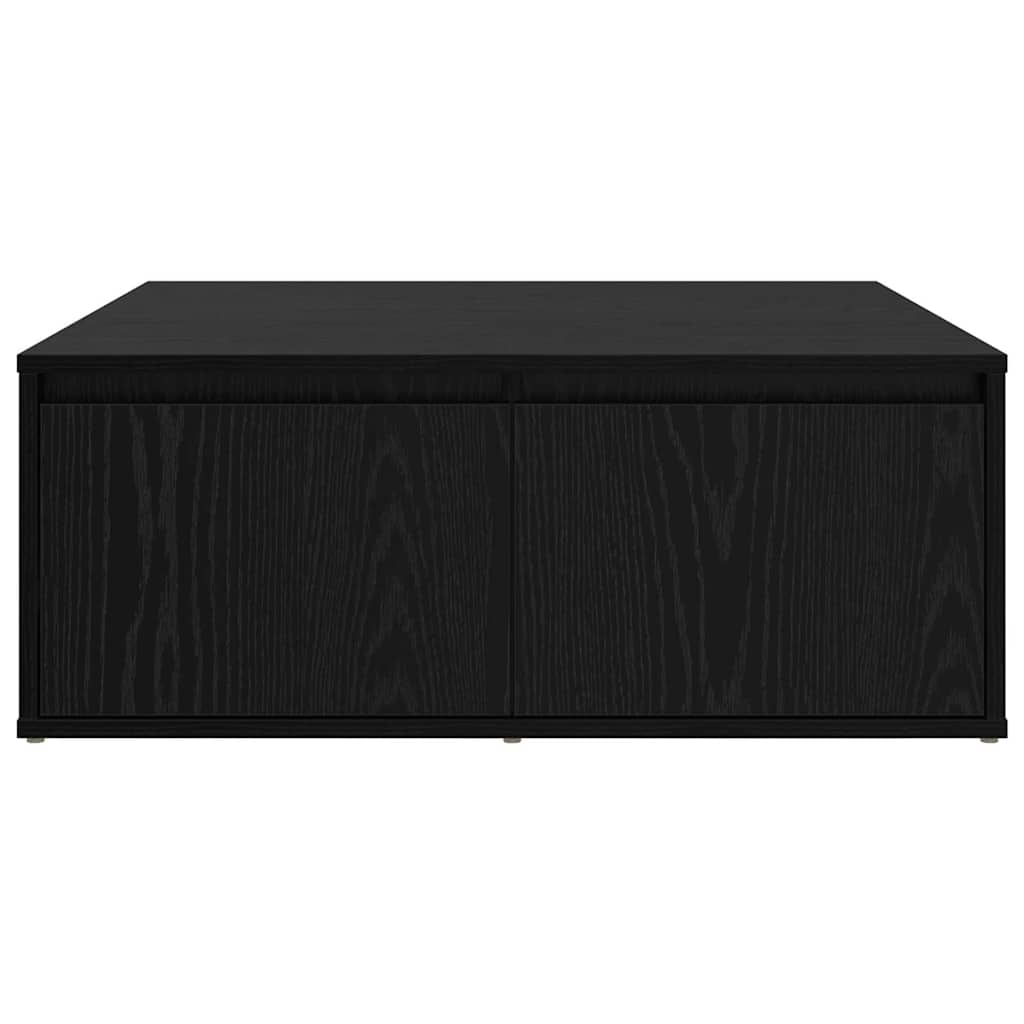 Salontafel met lade Zwart eiken 80 x 80 x 31 cm Bewerkt hout is nu te koop bij PeponiXL, paradijselijk wonen!