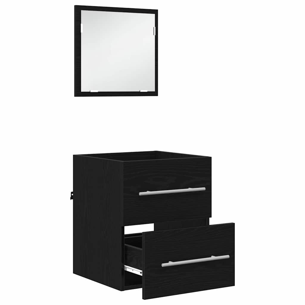 Badkamermeubelset met lade met opslag Zwart 41 x 38,5 x 48 cm is nu te koop bij PeponiXL, paradijselijk wonen!