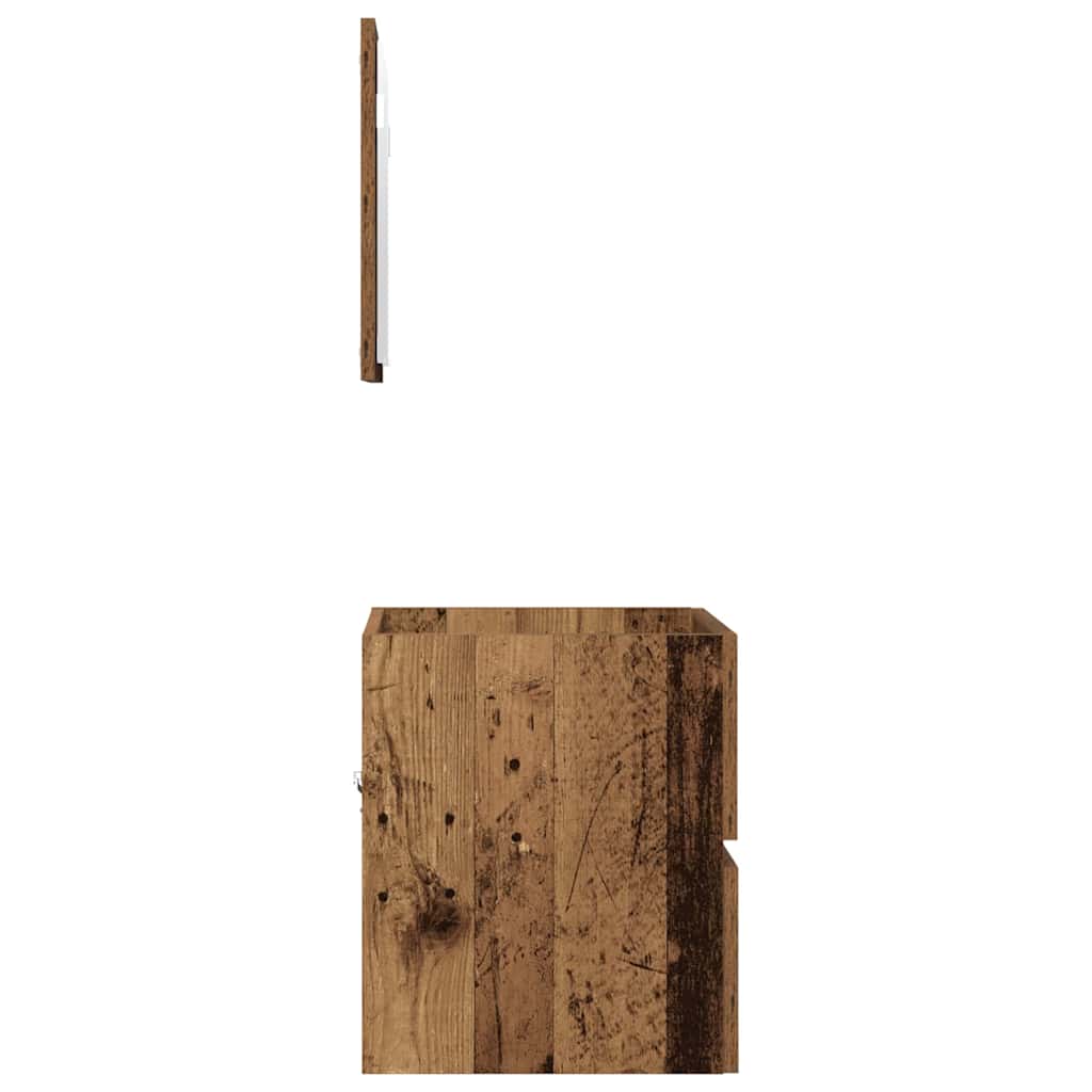 Badkamerkast met lade Oud Hout 41 x 38,5 x 45 cm Bewerkt hout is nu te koop bij PeponiXL, paradijselijk wonen!
