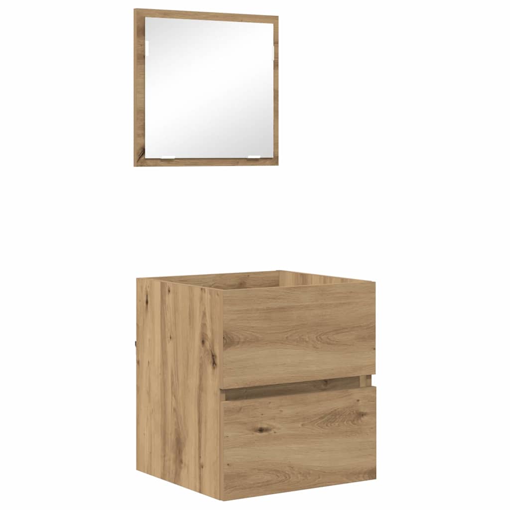 Badkamerkast Artisan Eiken 41 x 38,5 x 45 cm Bewerkt hout is nu te koop bij PeponiXL, paradijselijk wonen!