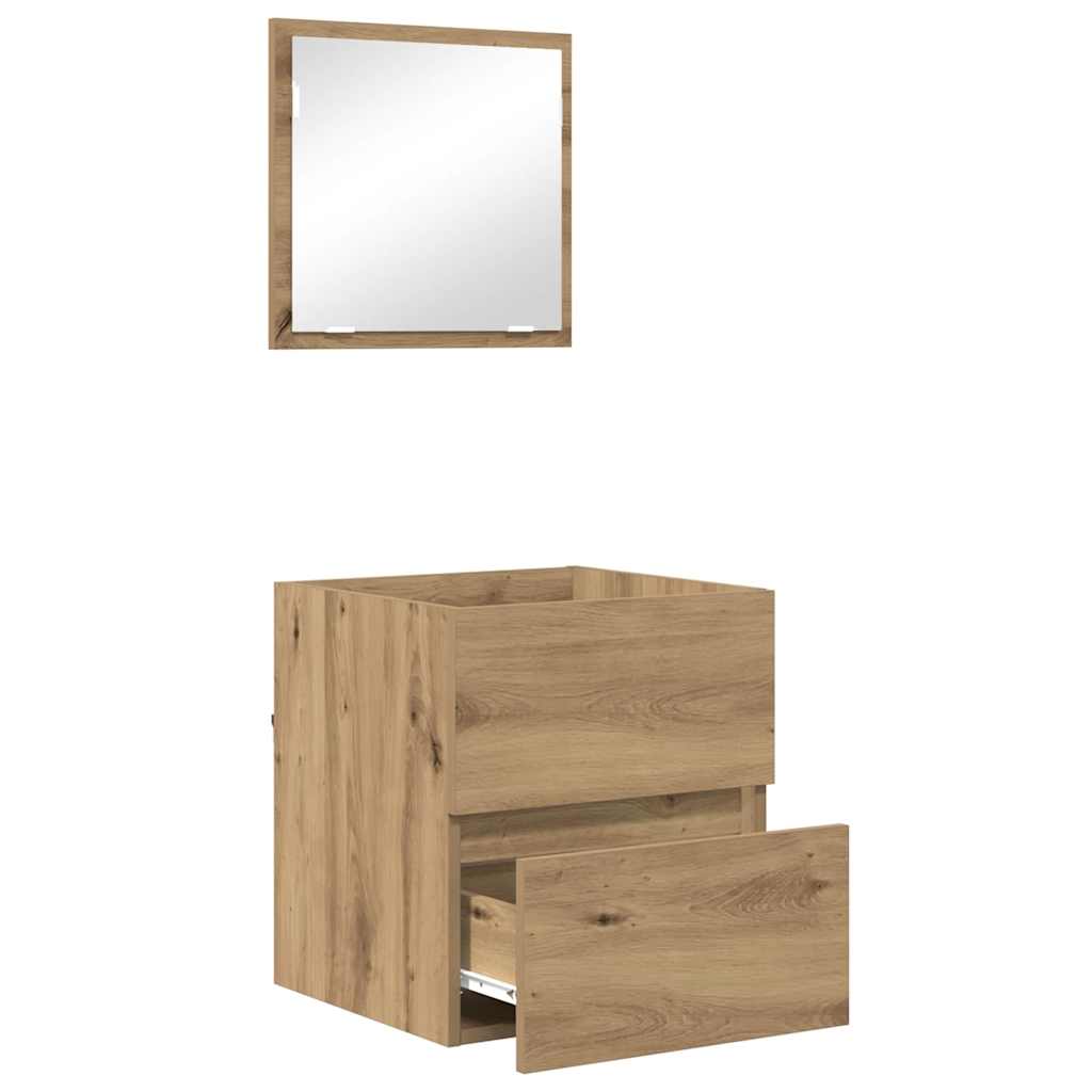 Badkamerkast Artisan Eiken 41 x 38,5 x 45 cm Bewerkt hout is nu te koop bij PeponiXL, paradijselijk wonen!