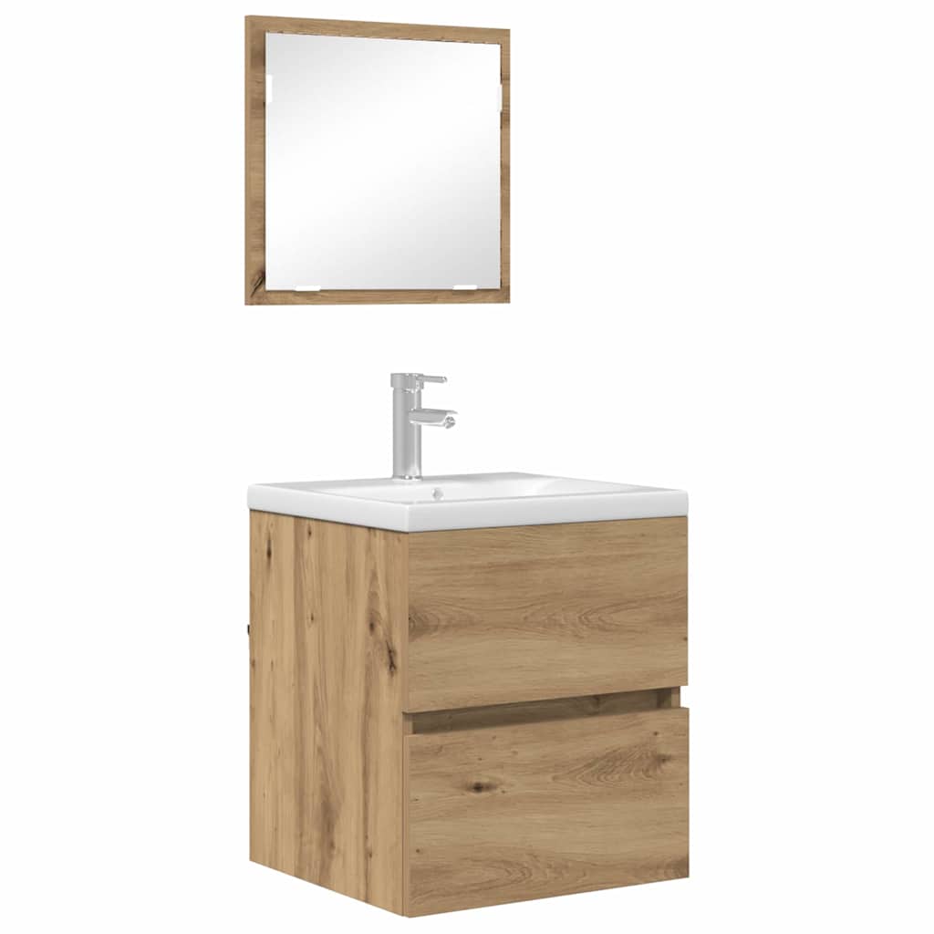 Badkamerkast Artisan Eiken 41 x 38,5 x 45 cm Bewerkt hout is nu te koop bij PeponiXL, paradijselijk wonen!