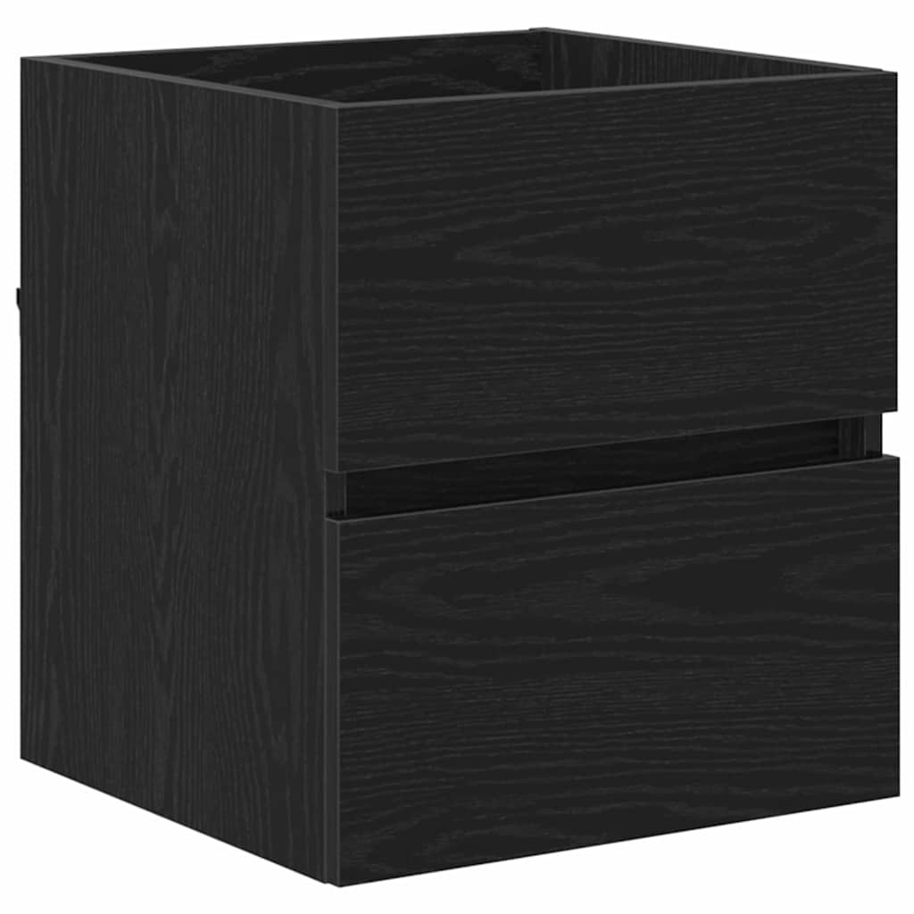 Badkamerkast Zwart Eiken 41 x 38,5 x 45 cm Bewerkt hout is nu te koop bij PeponiXL, paradijselijk wonen!