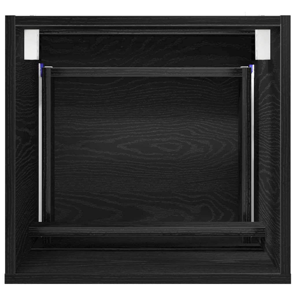 Badkamerkast Zwart Eiken 41 x 38,5 x 45 cm Bewerkt hout is nu te koop bij PeponiXL, paradijselijk wonen!