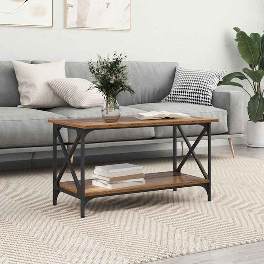 Salontafel Oud hout 80 x 45 x 45.5 cm Bewerkt hout is nu te koop bij PeponiXL, paradijselijk wonen!