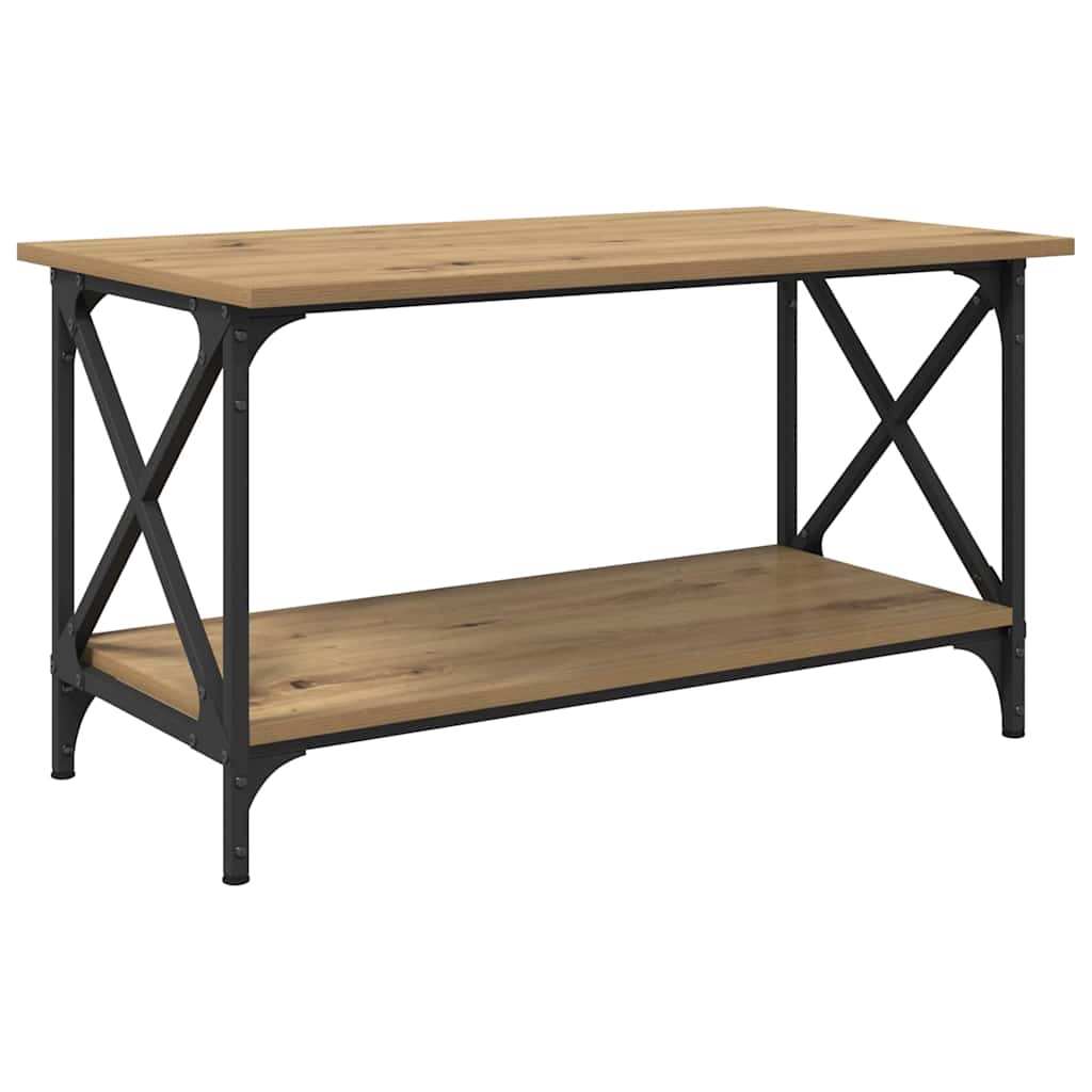 Salontafel artisanaal eikenkleurig 80 x 45 x 45.5 cm is nu te koop bij PeponiXL, paradijselijk wonen!