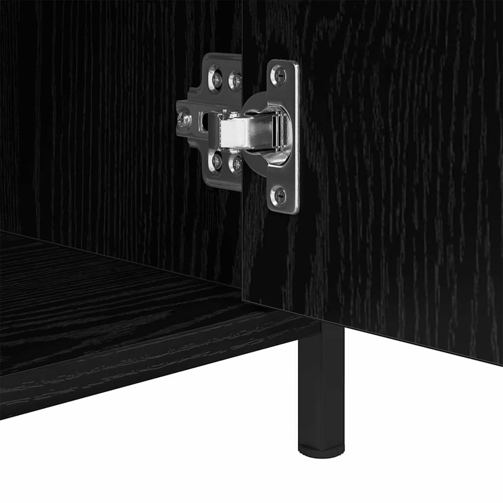 Nachtkastje met lade Zwart Eiken 40 x 42 x 60 cm Bewerkt hout is nu te koop bij PeponiXL, paradijselijk wonen!