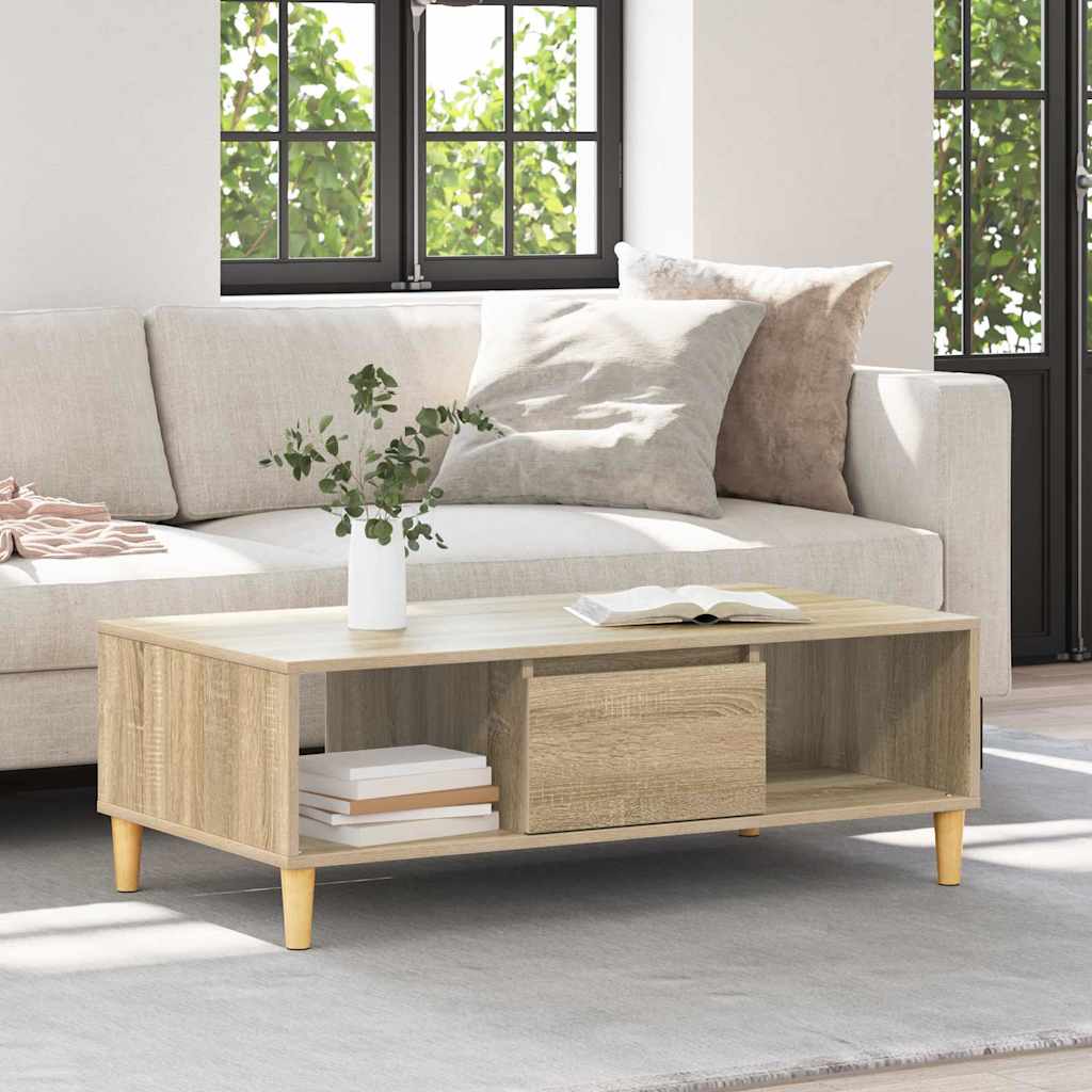 Salontafel Sonoma Eiken 102 x 55 x 35 cm Bewerkt hout is nu te koop bij PeponiXL, paradijselijk wonen!