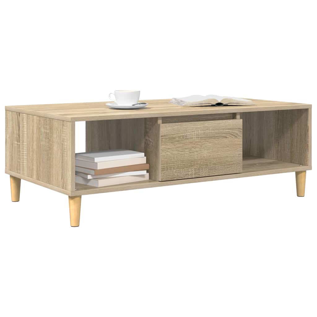 Salontafel Sonoma Eiken 102 x 55 x 35 cm Bewerkt hout is nu te koop bij PeponiXL, paradijselijk wonen!