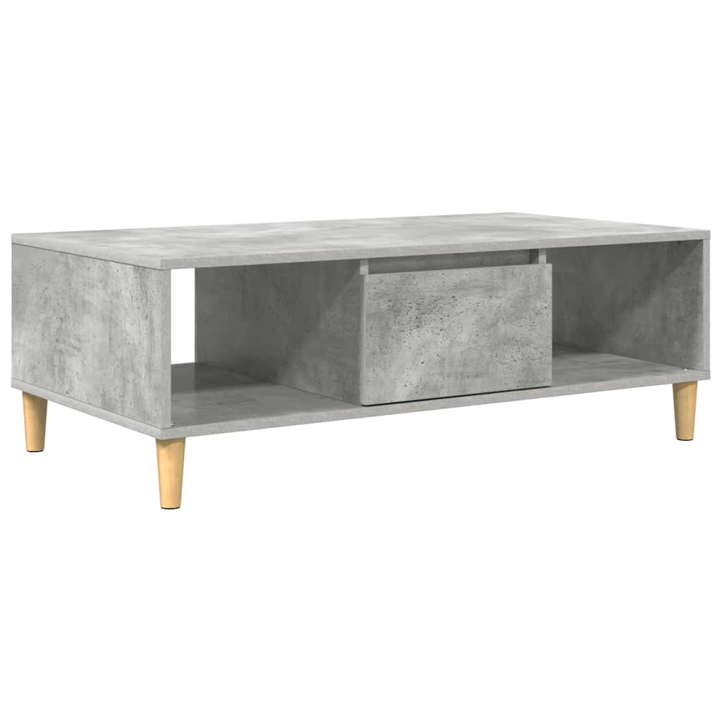 Salontafel Beton Grijs 102 x 55 x 35 cm Bewerkt hout is nu te koop bij PeponiXL, paradijselijk wonen!