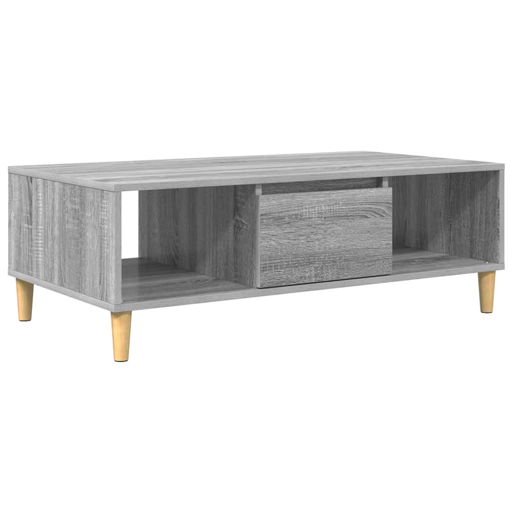 Salontafel Grijs Sonoma 102 x 55 x 35 cm Bewerkt hout is nu te koop bij PeponiXL, paradijselijk wonen!