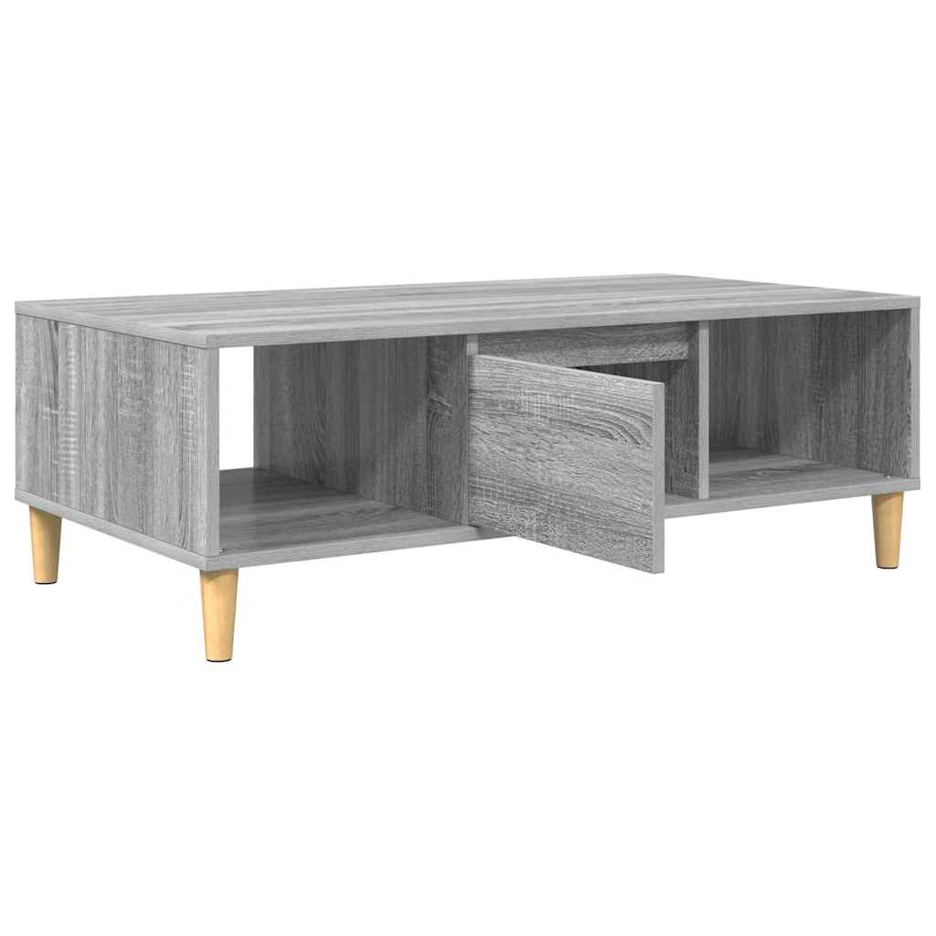 Salontafel Grijs Sonoma 102 x 55 x 35 cm Bewerkt hout is nu te koop bij PeponiXL, paradijselijk wonen!