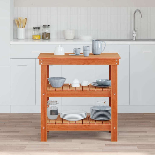 Werkbank Wasbruin 78,5 x 50 x 80 cm Massief grenenhout is nu te koop bij PeponiXL, paradijselijk wonen!