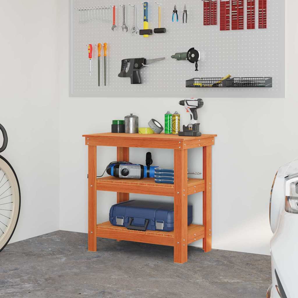 Werkbank Wasbruin 78,5 x 50 x 80 cm Massief grenenhout is nu te koop bij PeponiXL, paradijselijk wonen!