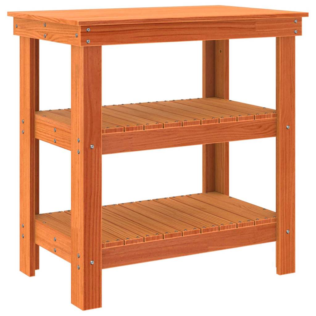 Werkbank Wasbruin 78,5 x 50 x 80 cm Massief grenenhout is nu te koop bij PeponiXL, paradijselijk wonen!