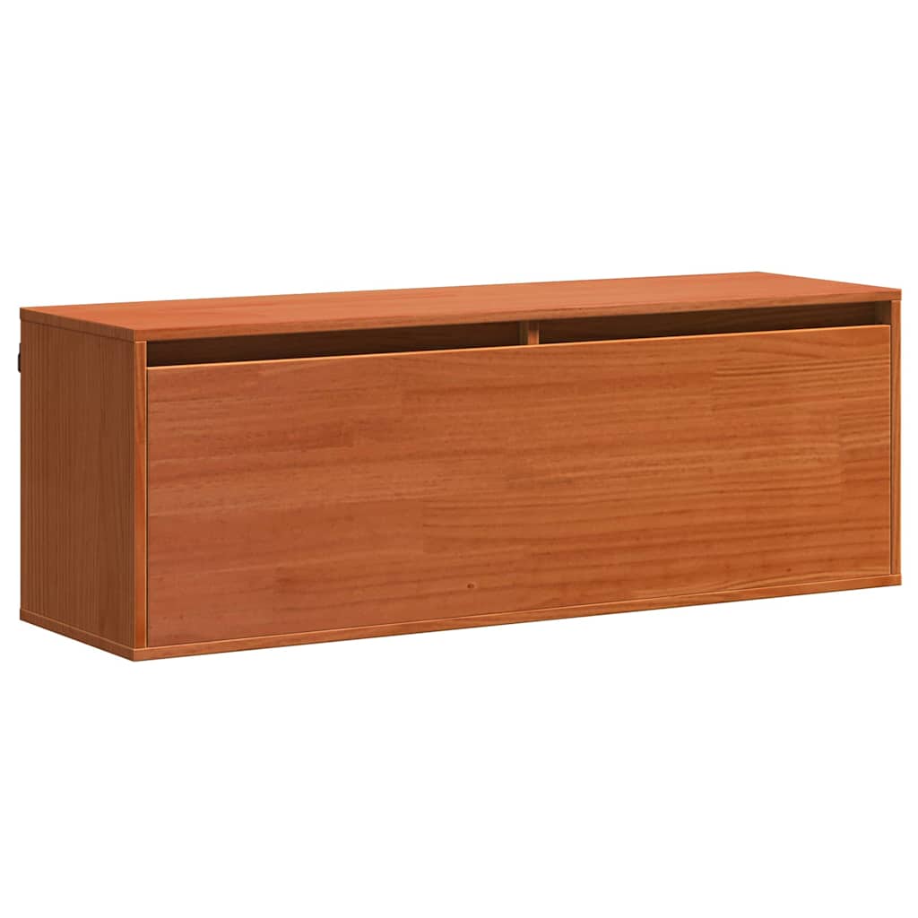 Wandkast met plank Wasbruin 100 x 30 x 35 cm Massief grenenhout is nu te koop bij PeponiXL, paradijselijk wonen!