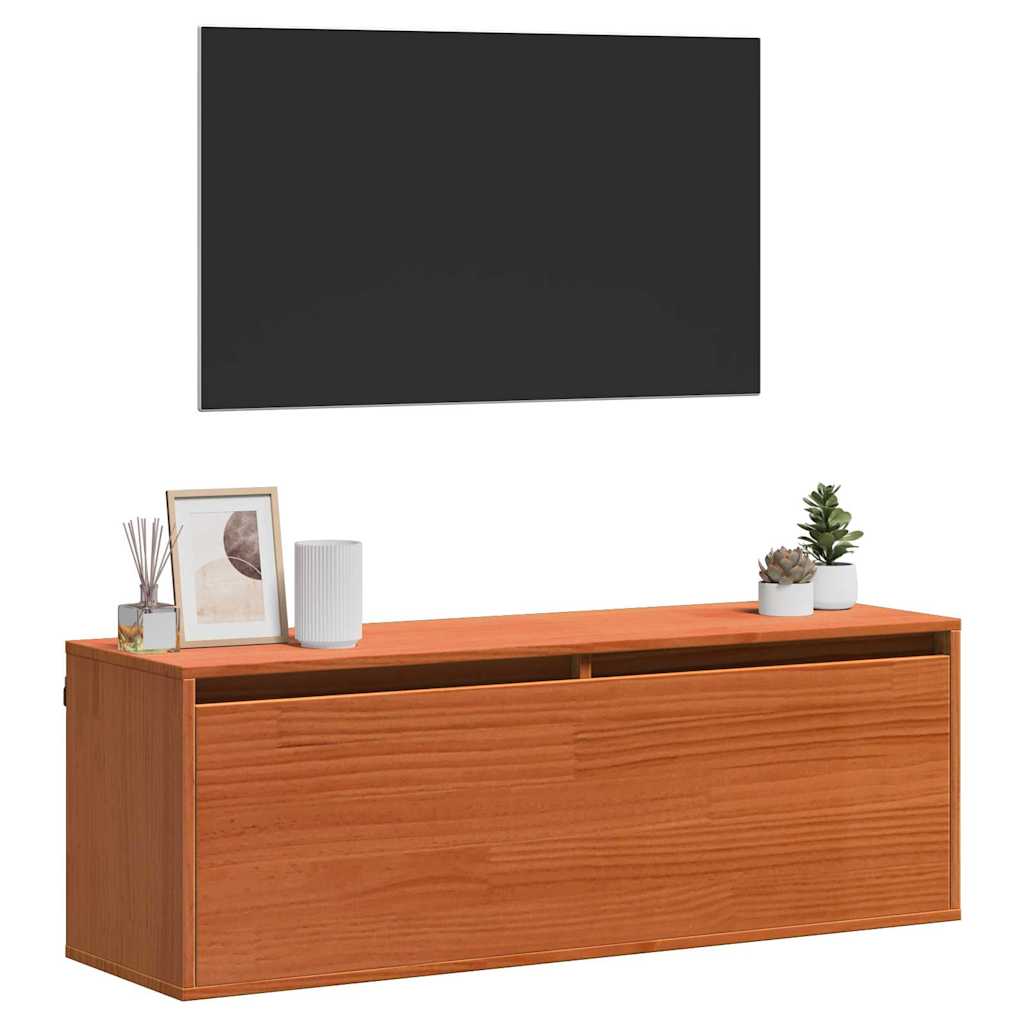 Wandkast met plank Wasbruin 100 x 30 x 35 cm Massief grenenhout is nu te koop bij PeponiXL, paradijselijk wonen!