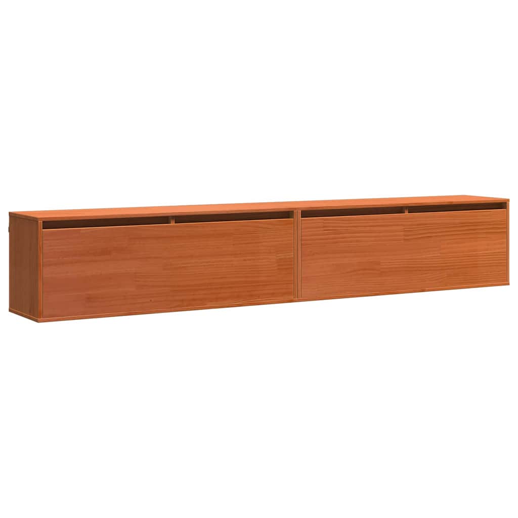 Wandkast met plank Wandgemonteerd Wasbruin Massief grenenhout is nu te koop bij PeponiXL, paradijselijk wonen!